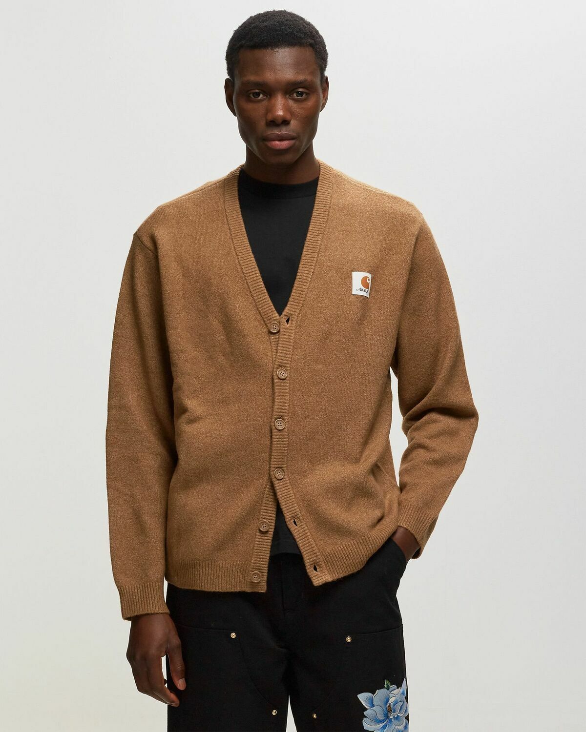 Awake Awake Ny X Carhartt Wip Cardigan Brown Zippers & Cardigans