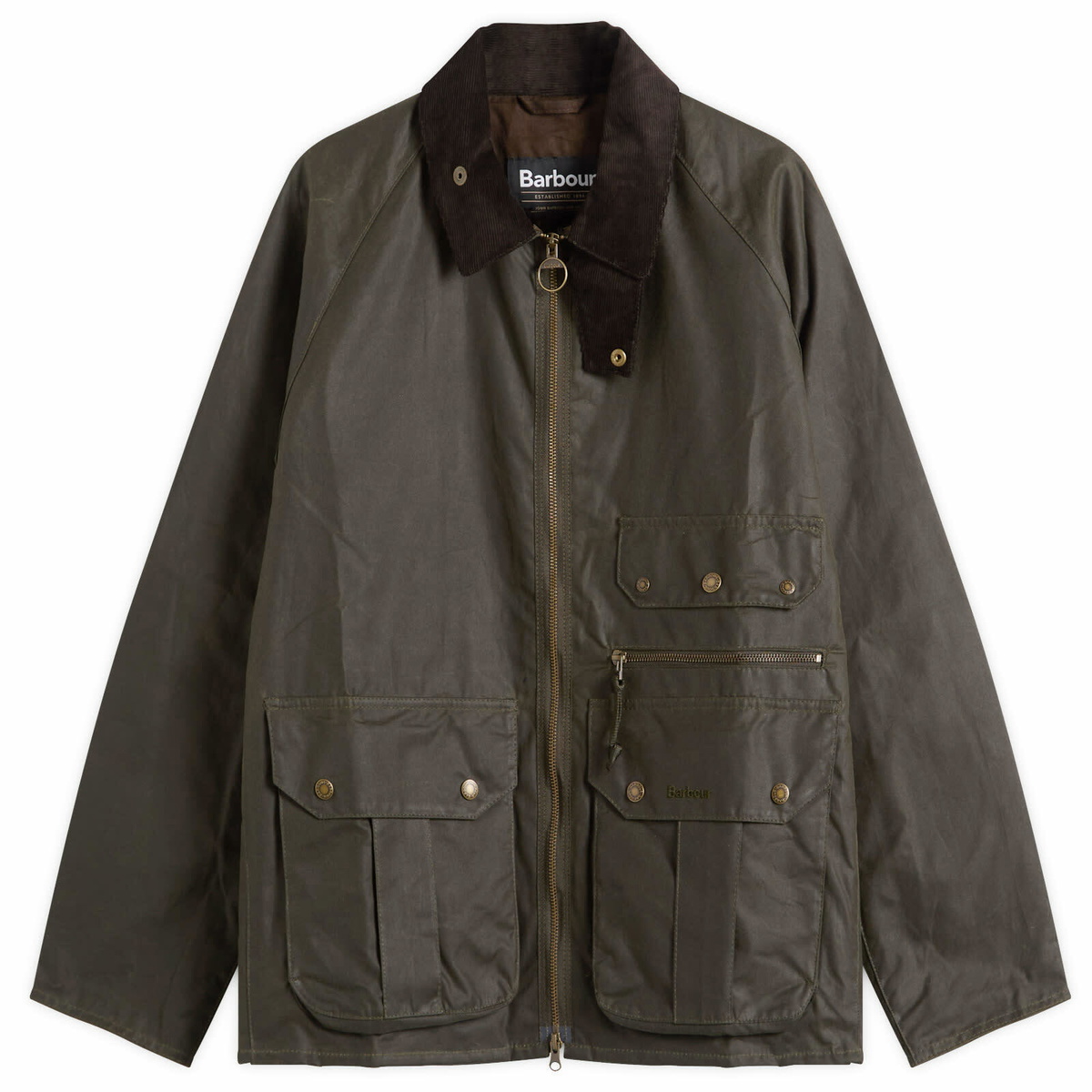 Barbour - Despatch Riders Belted Corduroy-Trimmed Waxed-Cotton