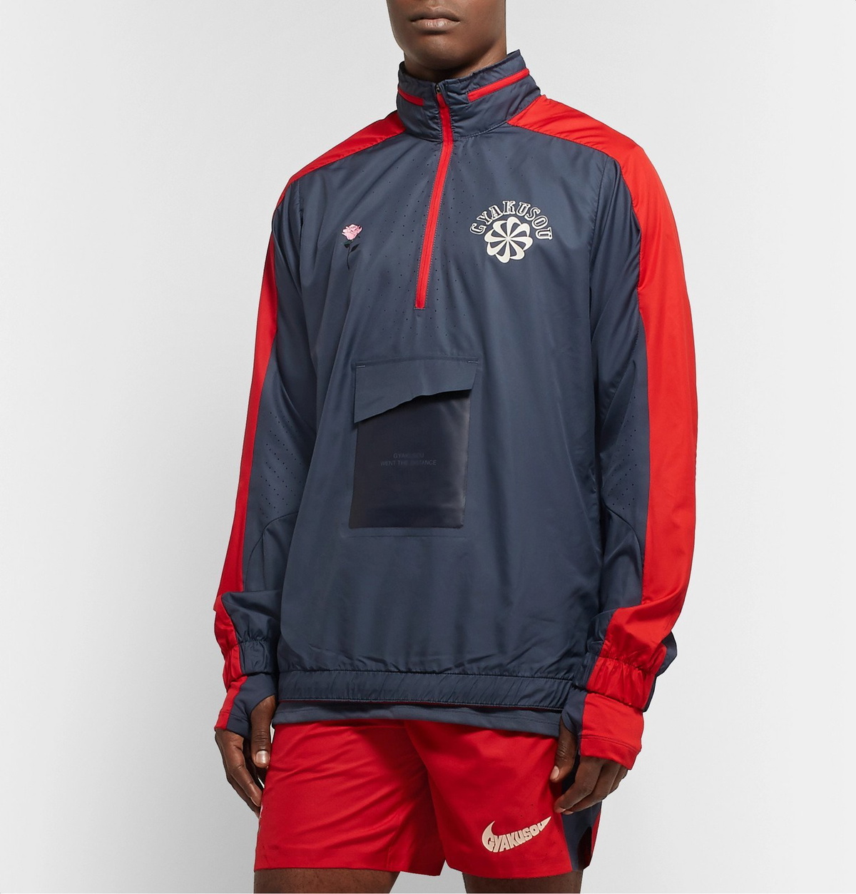 Nike x Undercover - GYAKUSOU NRG Logo-Print Shell Half-Zip Hooded