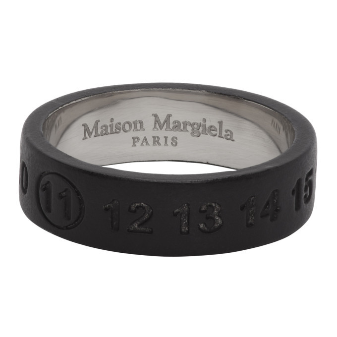 Maison Margiela Black Logo Ring Maison Margiela