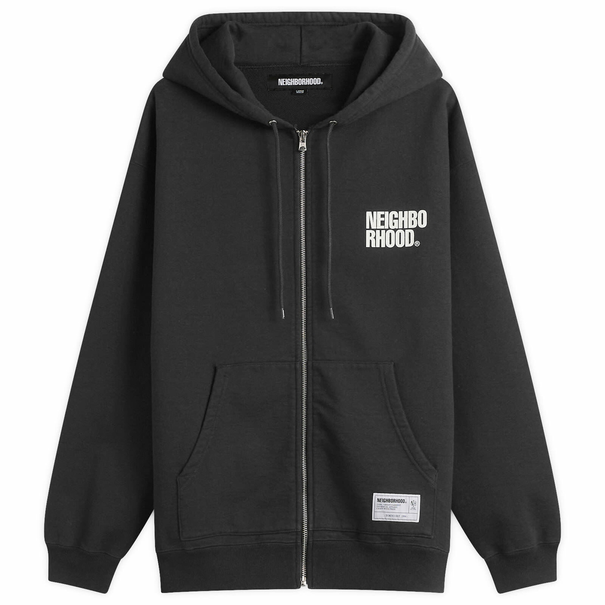 Neighborhood - Savage Logo-Print Distressed Cotton-Jersey Hoodie