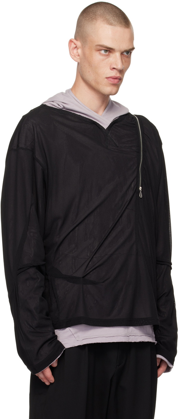 Kiko Kostadinov Black & Purple Knox Hoodie Kiko Kostadinov