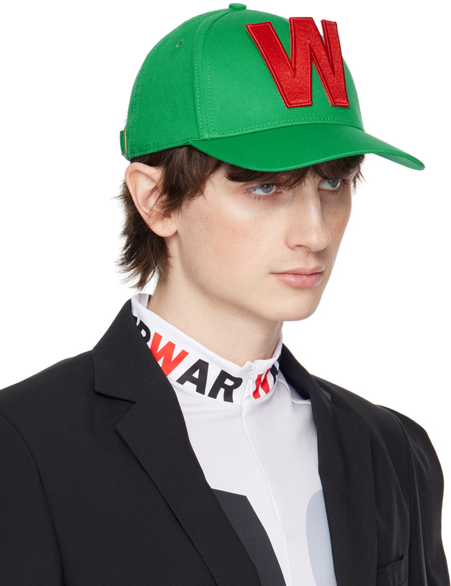 Walter Van Beirendonck Green 'W' Cap Walter Van Beirendonck