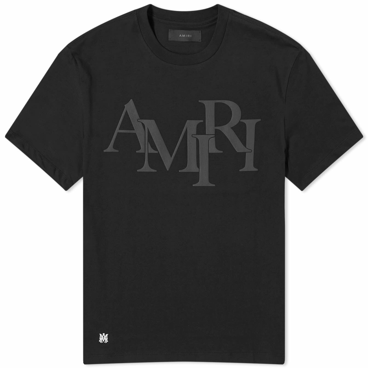 AMIRI Men's Staggered Logo T-Shirt in Black Amiri