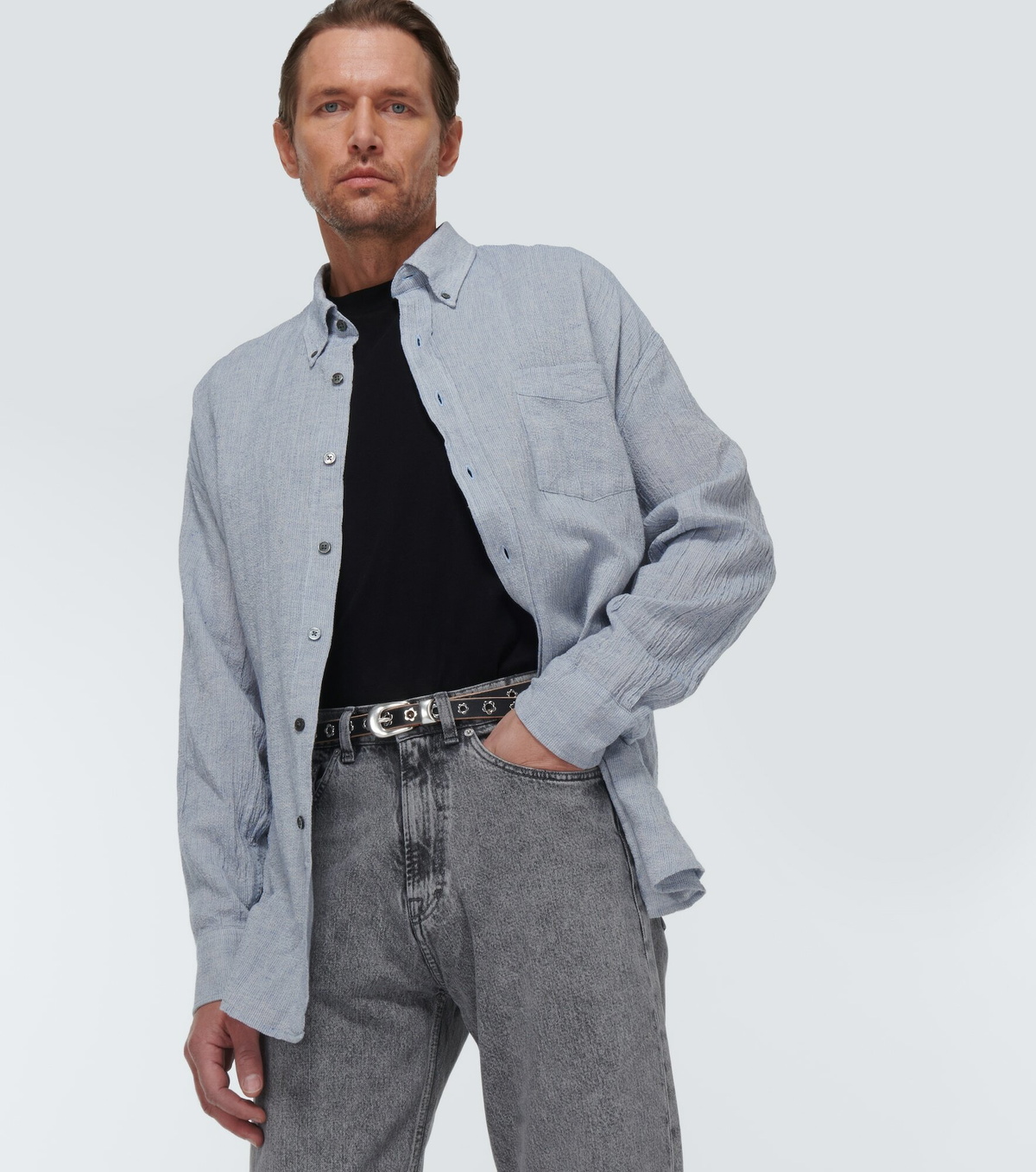 Our Legacy - Flowers leather belt Our Legacy