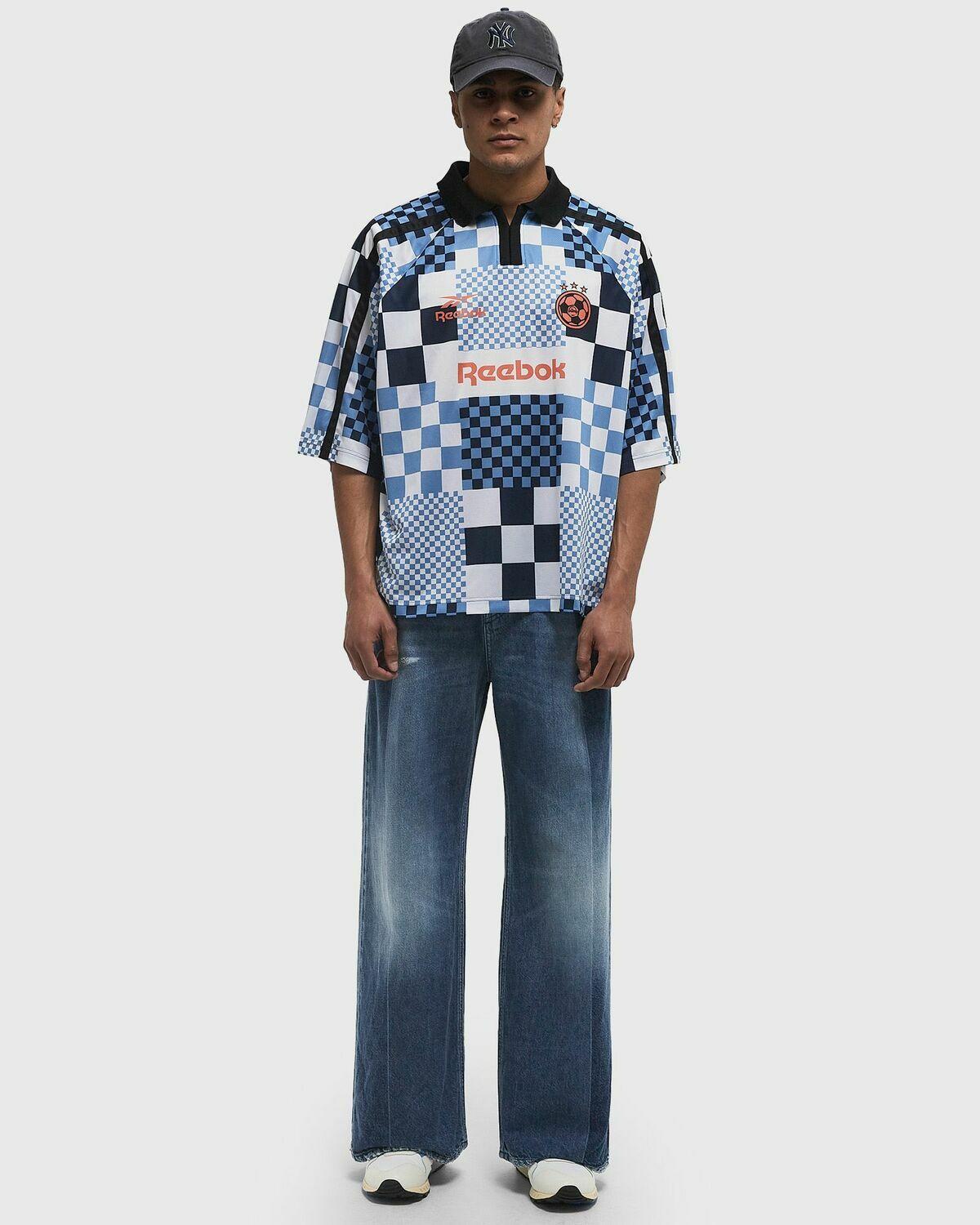 Reebok SOCCER TEE 22 Blue Mens Jersey Reebok