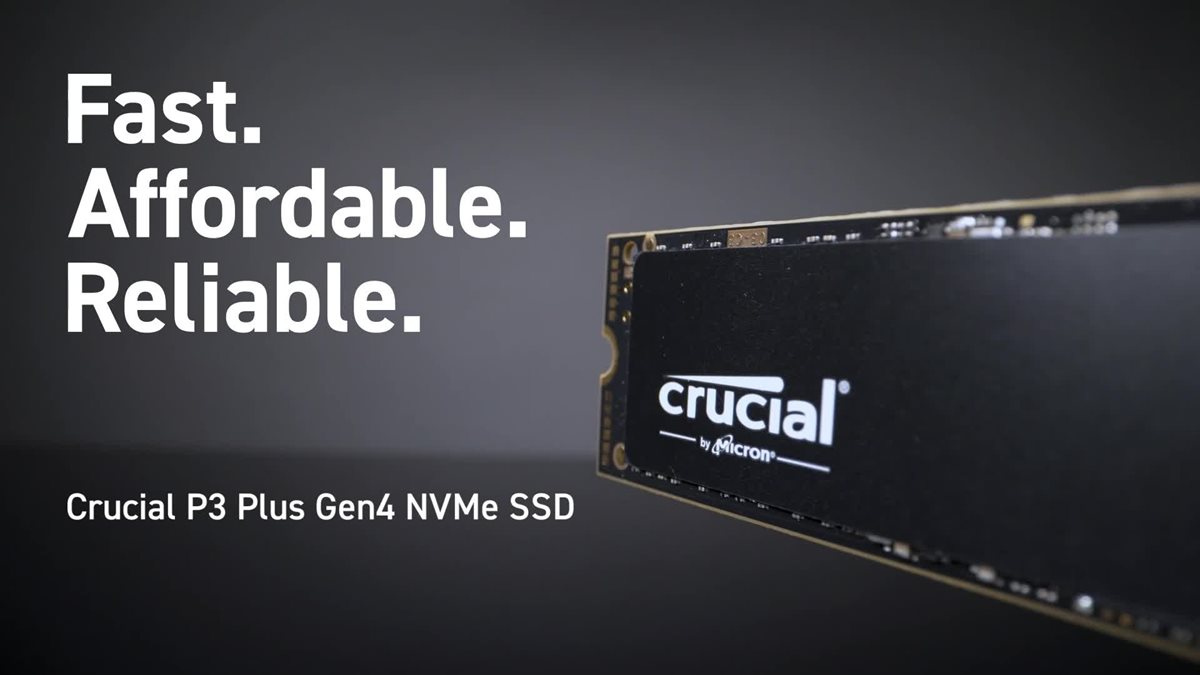 Crucial P3 Plus 1TB 3D NAND Flash PCIe Gen 4 x4 NVMe M.2 Internal