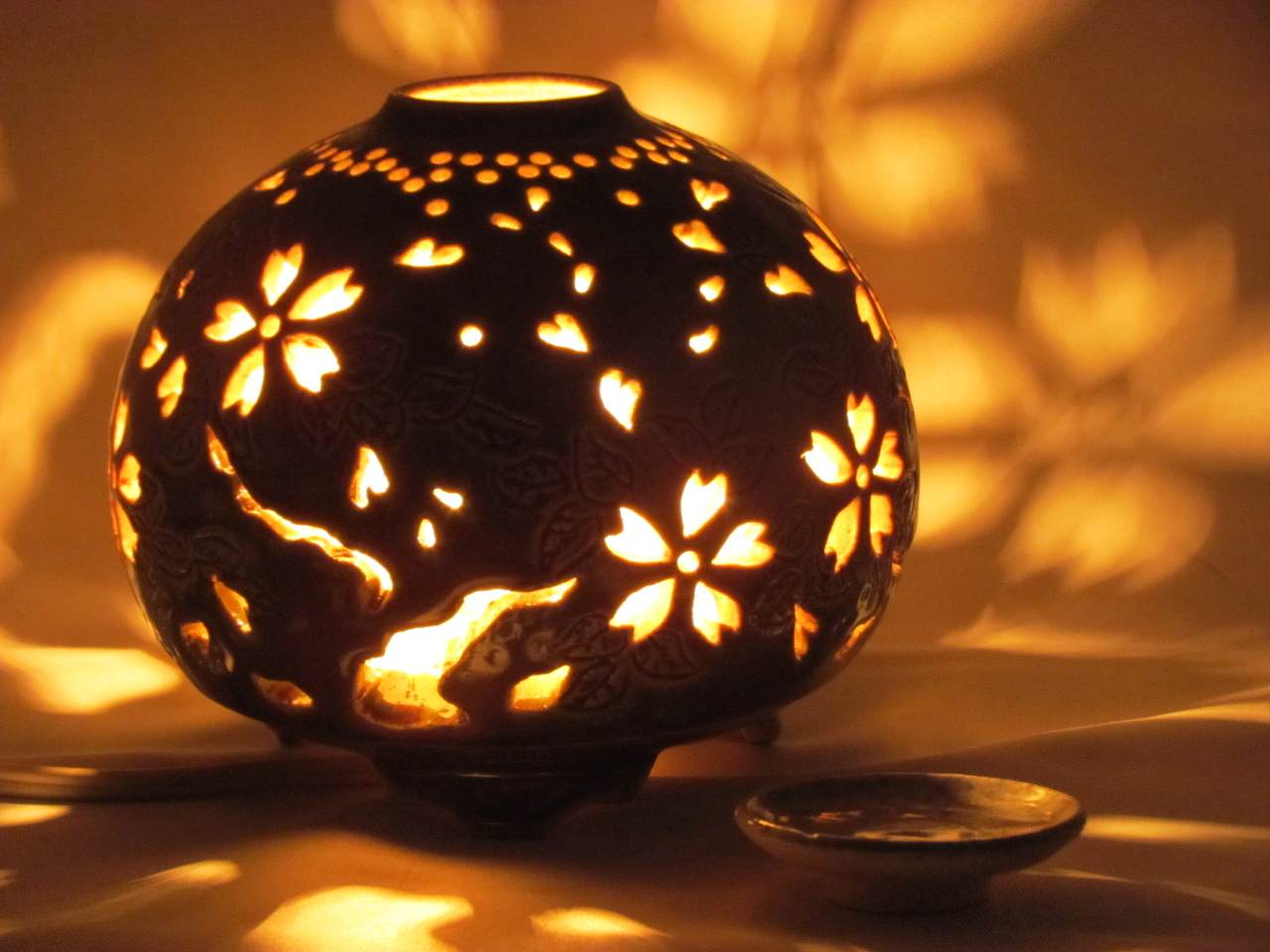 岩手・陶芸 】☆陶器のランプシェード(大）贅沢な作り【 おひとり様8