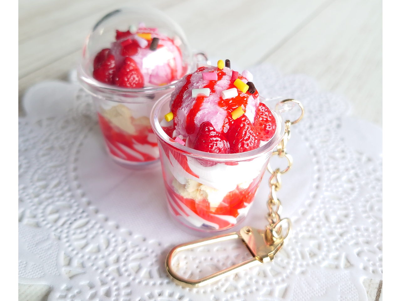 ミニパフェバッグチャーム作り＊滋賀】フェイクスイーツの手作り体験で