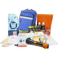 水害対策DX 防災セット 1人用 浮くリュック付(ブラック) (地震/水難