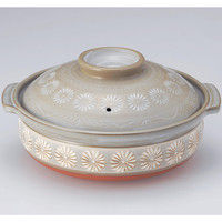 三陶 【萬古焼】銀峯花三島6号深鍋 21061 1個（直送品） - アスクル