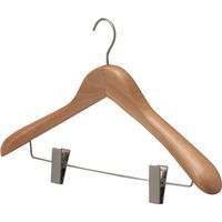 木製ハンガー 木目天然色（ピンチ付） BS-12 1セット（60本）（直送品