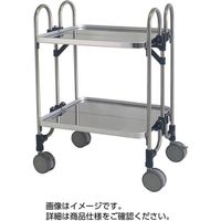 トクヤマ 折りたたみ式ステンレスワゴン 2段型 FEA-2 1台（直送品