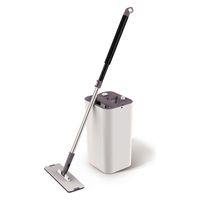 大河商事 掃除モップ 専用バケツ付 水切り簡単 手洗い不要 パッド2枚