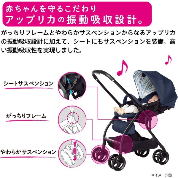 Aprica（アップリカ） ルンルン グレー(GR) 軽量ハイシート 両対面