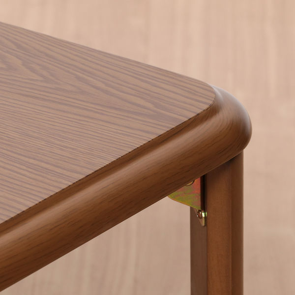 不二貿易 軽量継脚折り畳み座卓 幅1200×奥行750×高さ380mm ブラウン