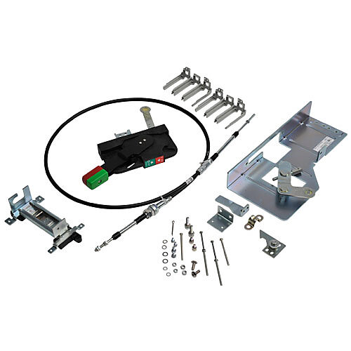 Flange Handle: lever, black, for Fuji Electric 125A frame MCCBs