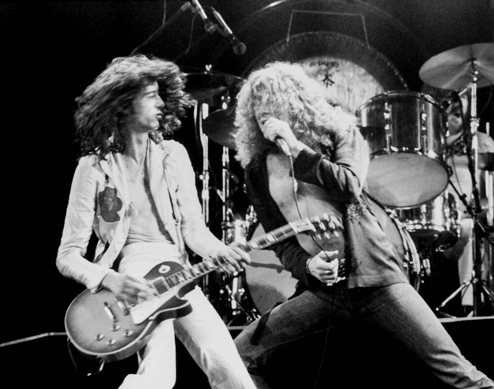 Jimmy Page & Robert Plant of Led Zeppelin (1976) - Photographic