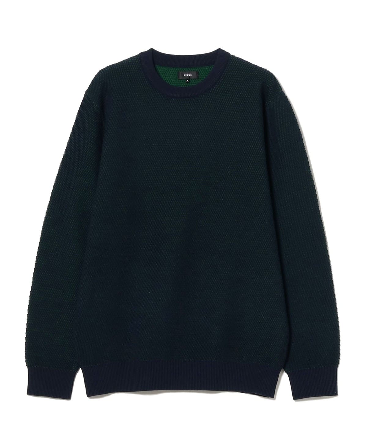 BEAMS（ビームス）12ゲージ ワッフル クルーネック ニット（トップス