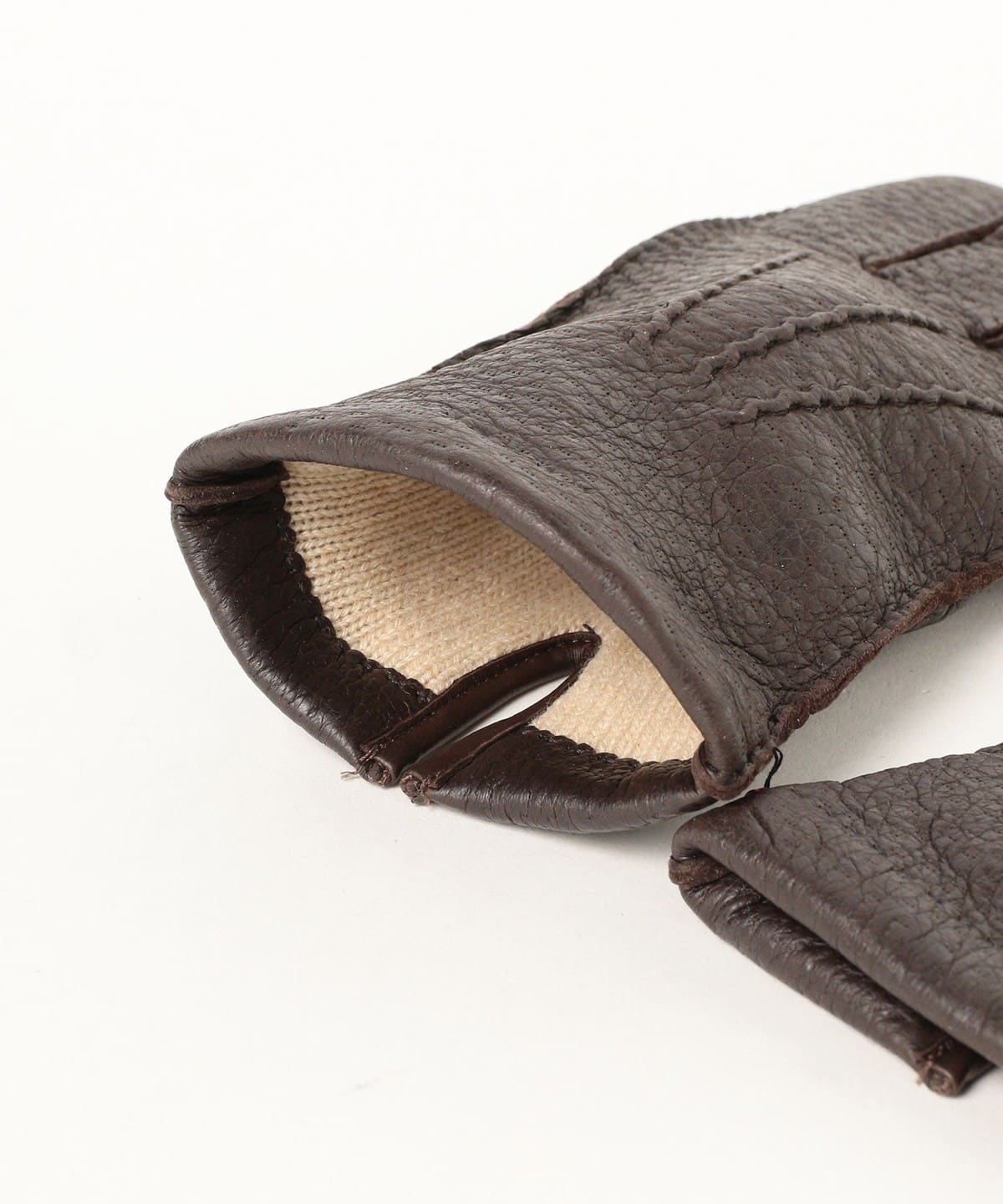 BEAMS F（ビームスF）DENTS / ペッカリーレザー カシミヤライニング