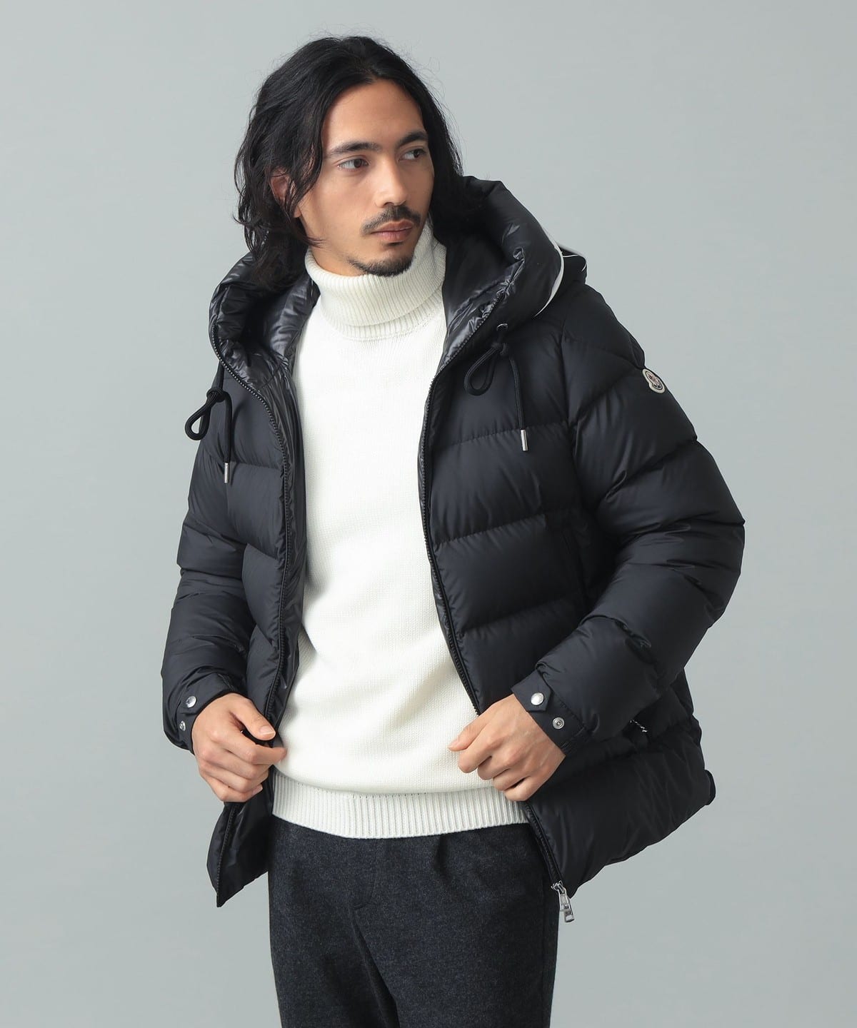 BEAMS F（ビームスF）MONCLER / CARDERE フーデッド ダウンジャケット