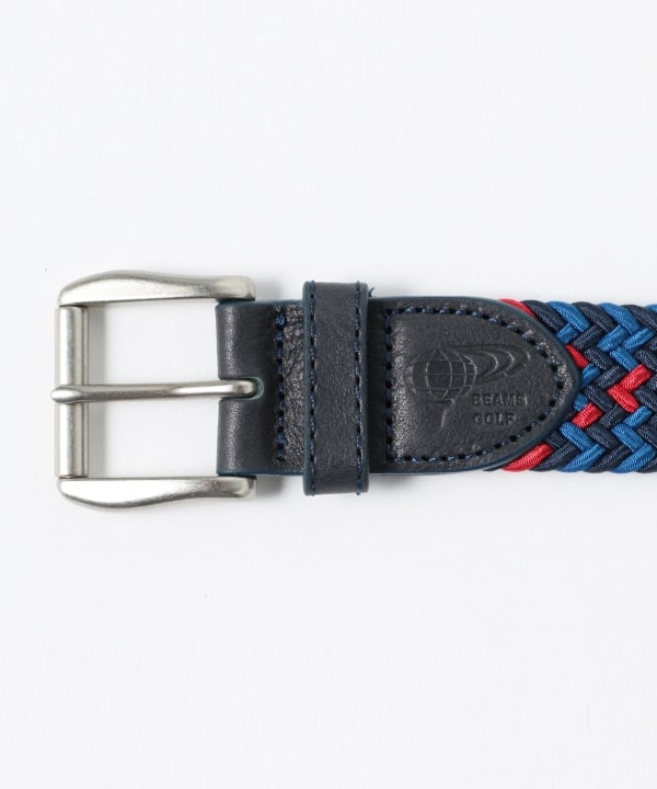 BEAMS GOLF（ビームス ゴルフ）〈MEN〉 トリコロール メッシュ ベルト