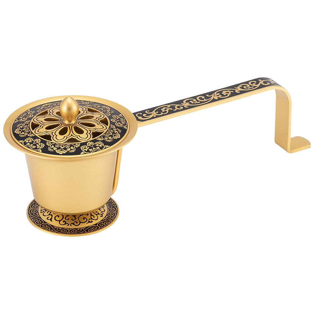 唐草彫り 豆柄香炉 黒 | 仏壇・仏具専門店 滝田商店