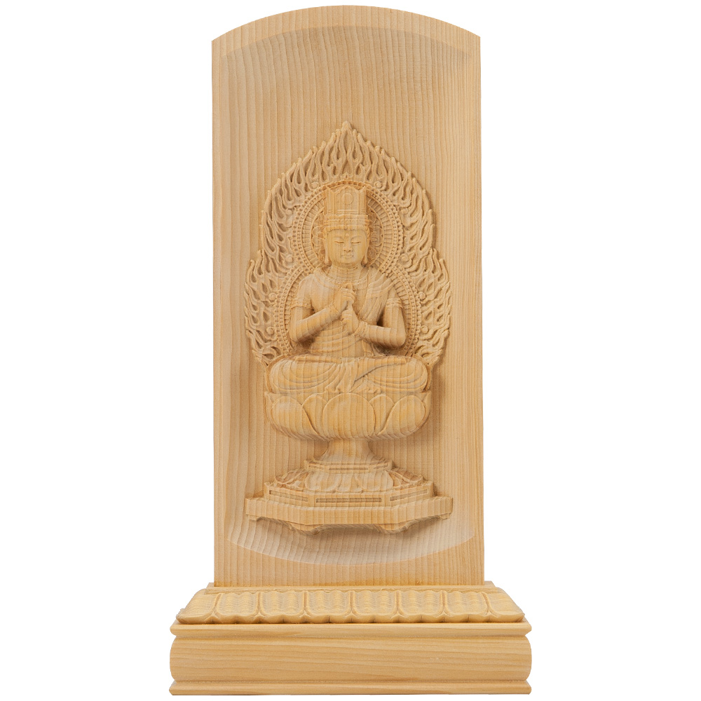 レリーフ仏像 大日如来（真言宗） 榧製 | 仏壇・仏具 滝田商店