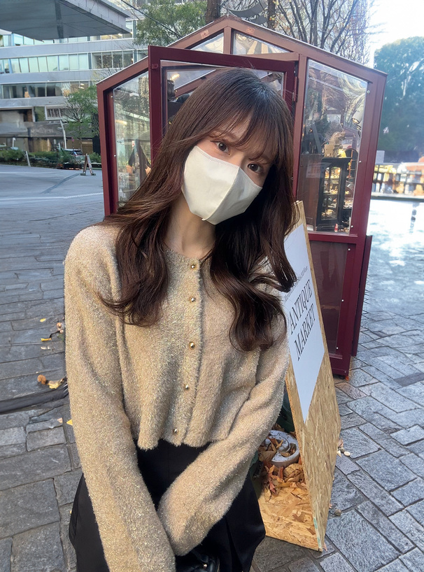 ラメシャギーニットショート丈カーディガン[an1634] | レディース