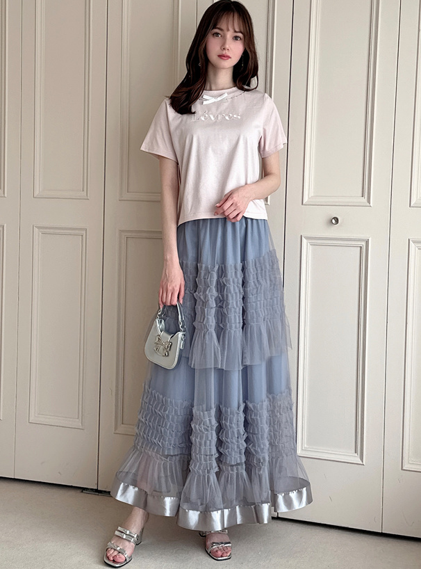 チュールティアードフリルスカート[at2230] | レディースファッション