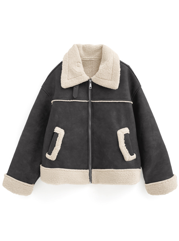 襟2Wayムートンジャケット[gc283] | レディースファッション通販の