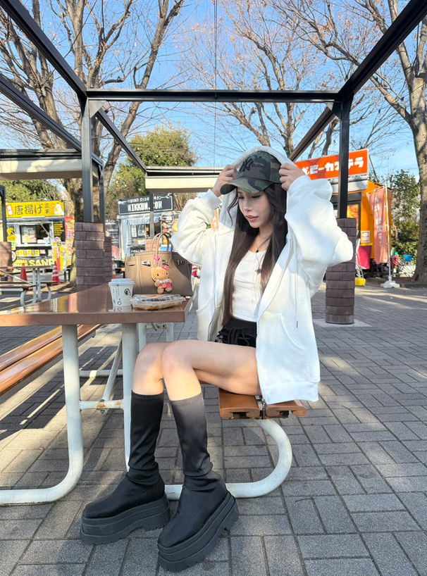 ストレッチフラット厚底ロングブーツ[gd1586] | レディース