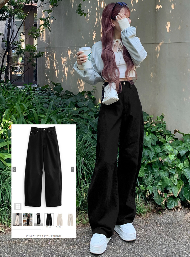 ツイルカーブラインパンツ[fo2008] | レディースファッション通販の