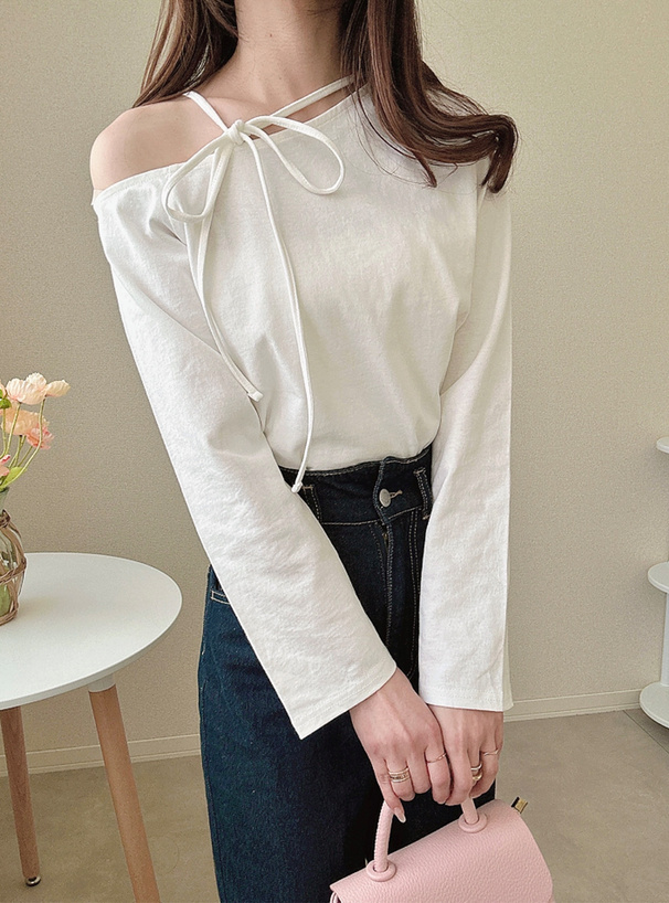 クロスストラップワンショルダートップス[fo2138] | レディース