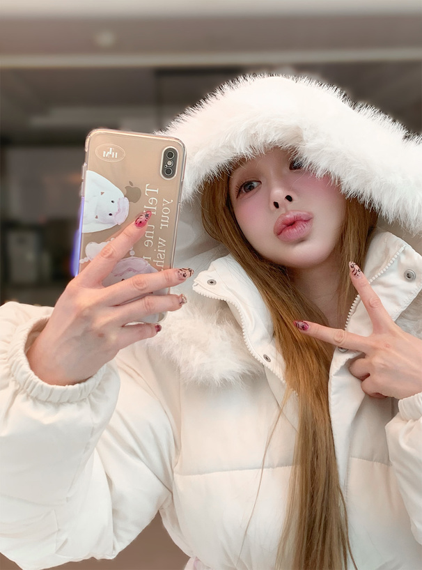 ベルト付きファー中綿ダウンコート[kd47] | レディースファッション