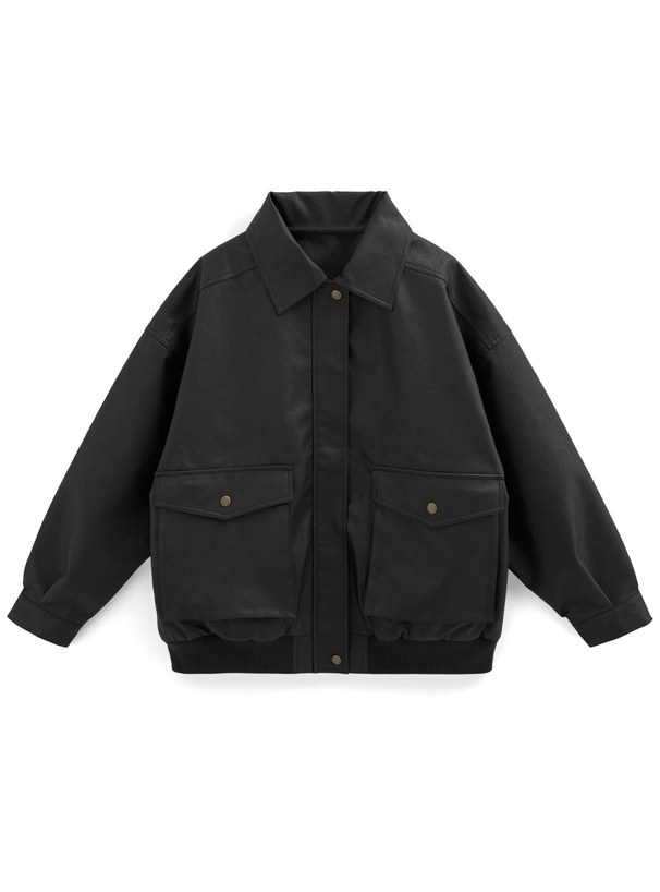 ビッグポケットレザージャケット[kd96] | レディースファッション通販