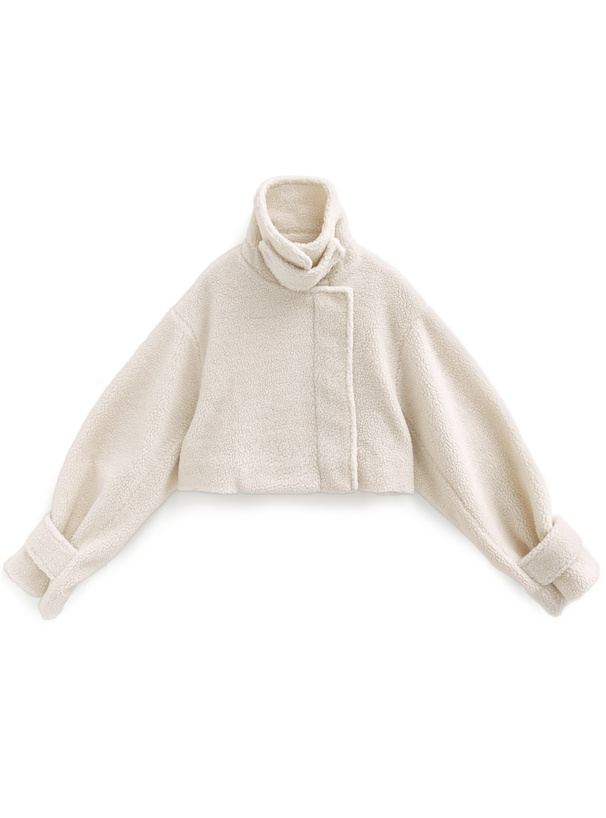 襟2Wayショート丈ボアジャケット[k9372f] | レディースファッション