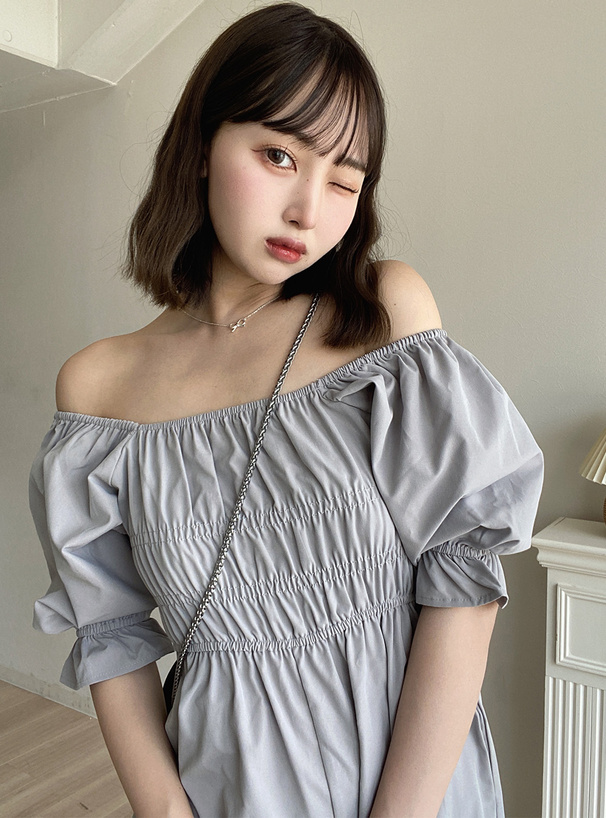 袖2Wayシャーリングオールインワン[tw1156] | レディースファッション