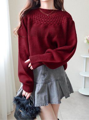 求心編みニットトップス[fo2169] | レディースファッション通販の