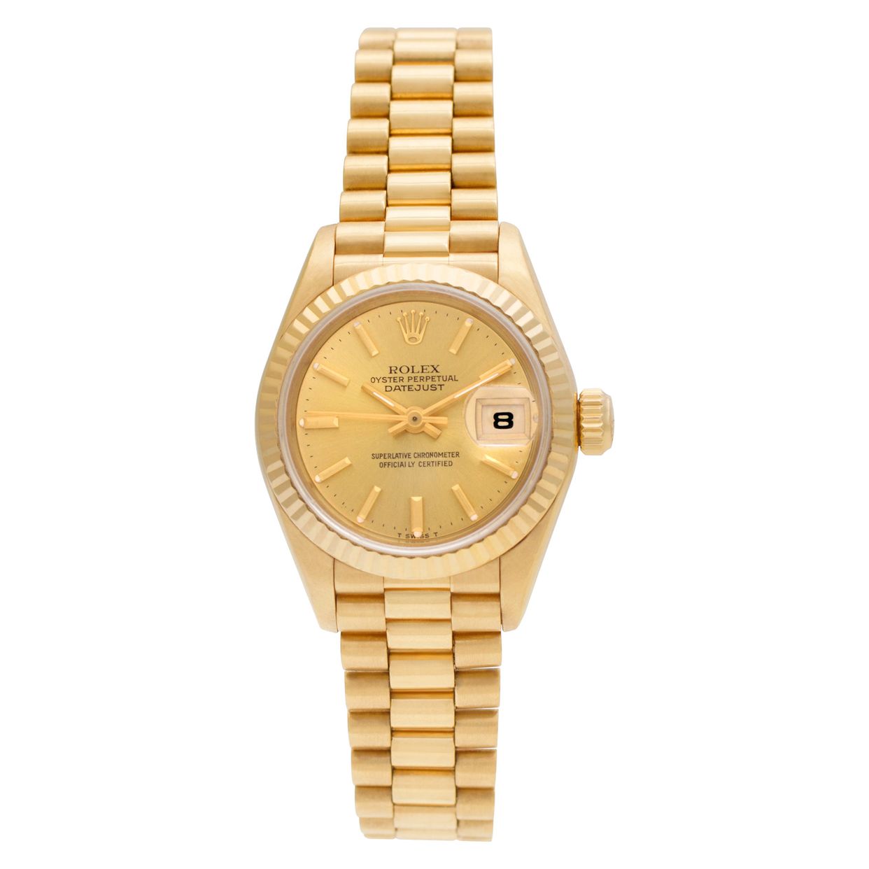 Pre-owned Rolex Datejust 69178 18k Gold dial 26mm W522642