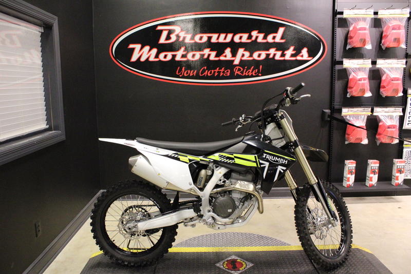 New Black/White 2025 Triumph TF 250-X Jet Black/Pure White Dirt