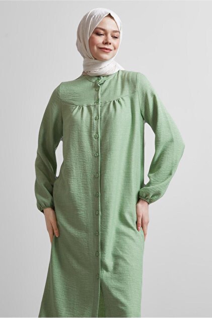 TRENDTESETTÜR KADIN YEŞİL (ÇAĞLA) UZUN TUNİK T 0716 - Fiyatı