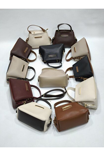 adissa collection Trapez Box - Çift Renk Detaylı Tok Duruşlu El