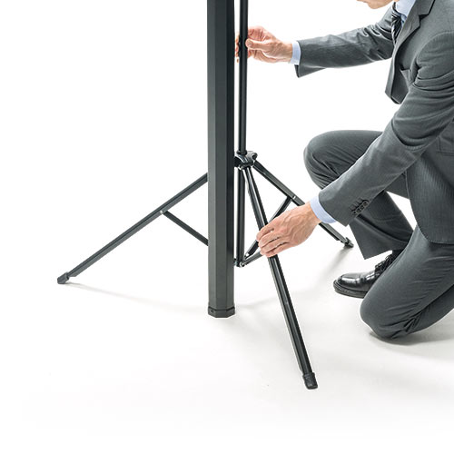 100インチ 三脚式スクリーン／16:9／4K対応／折りたたみ式で設置簡単