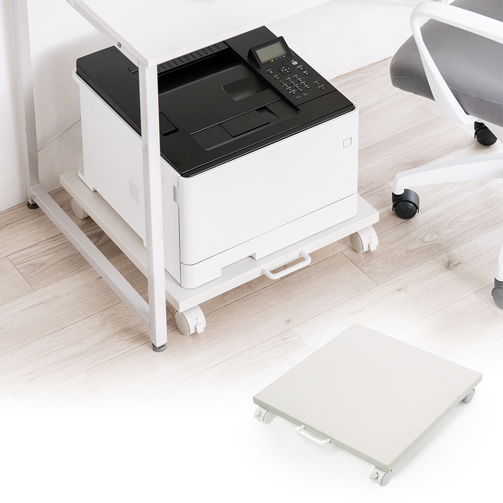 プリンター台（ラック・キャスター・机下・A4・PC・複合機・木製
