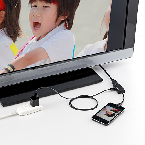 MHLケーブル HDMI変換アダプタ（TVリモコン対応・Xperia Z4・Z3・Z3