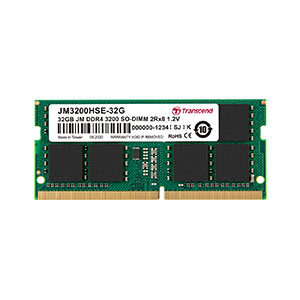 ノートパソコン用メモリ 32GB Transcend DDR4-3200 SO-DIMM JM3200HSE