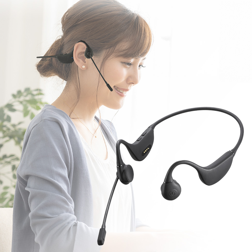 骨伝導イヤホン Bluetooth｜耳をふさがない・軽量・IPX6防水