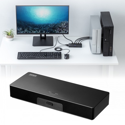 パソコン自動切替器（DisplayPort対応・2:1・4K/60Hz