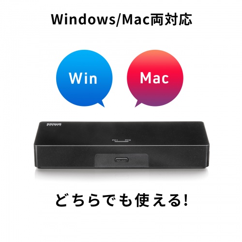 パソコン自動切替器（DisplayPort対応・2:1・4K/60Hz